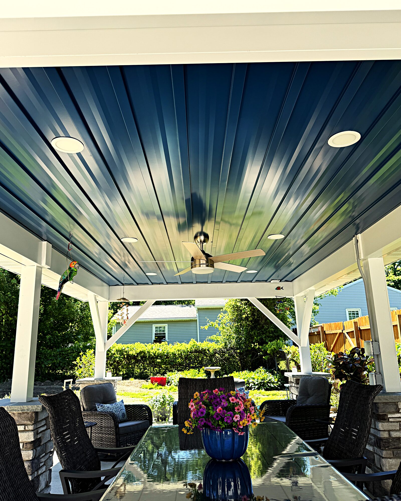 Vaulted pavilion ceiling by Gene Laughner Construction in Erie, PA