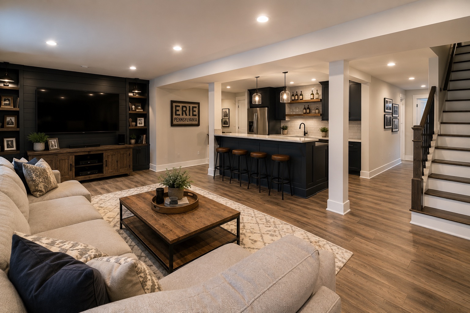 Basement Finishing by Gene Laughner Construction in Erie, PA